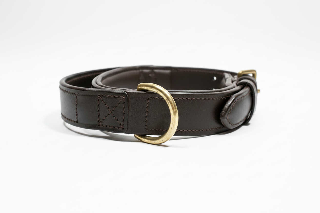 Leather Dog Collar With Handle