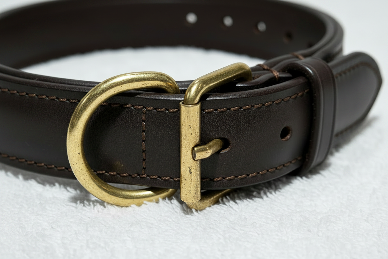 Leather Dog Collar With Handle