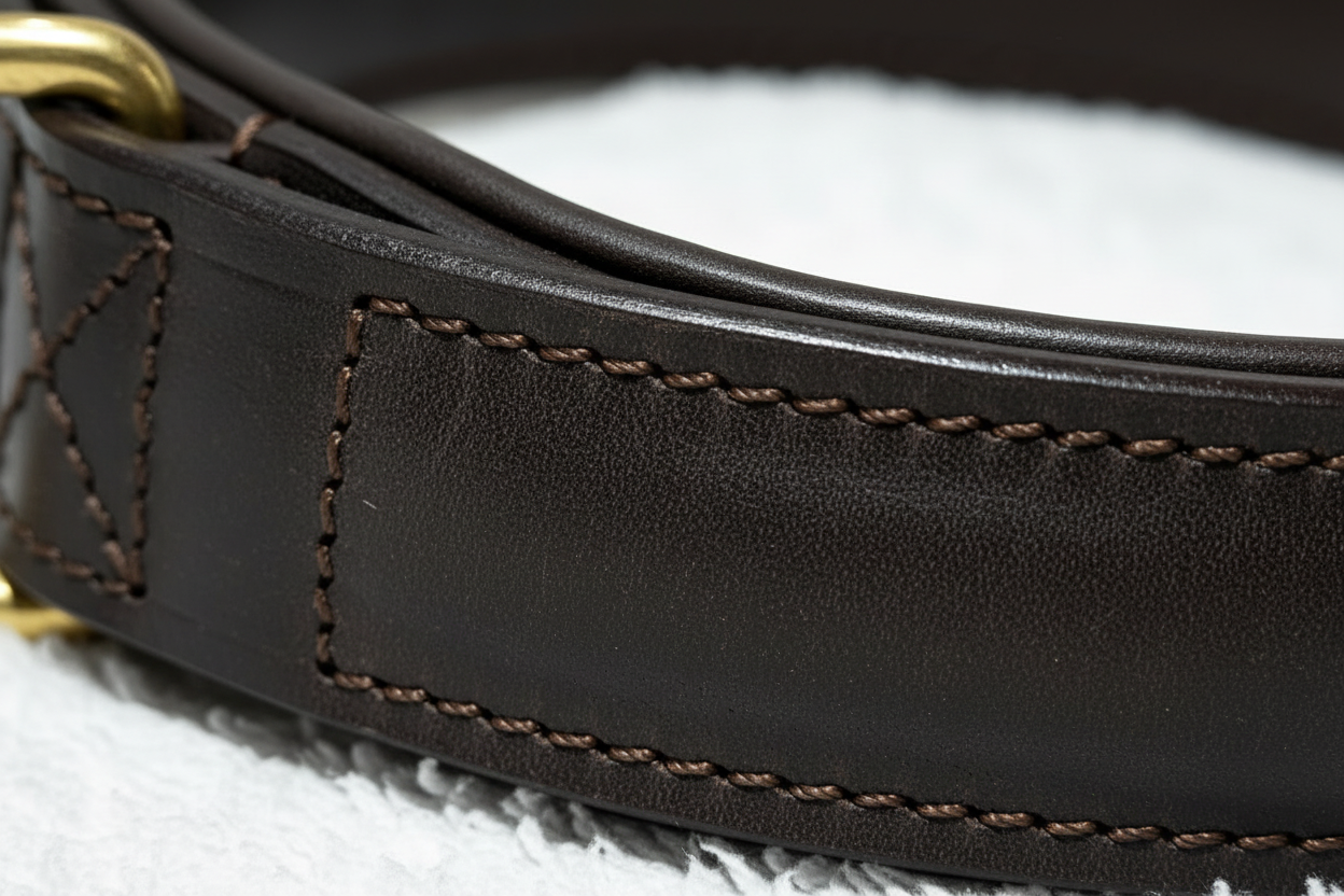 Leather Dog Collar With Handle