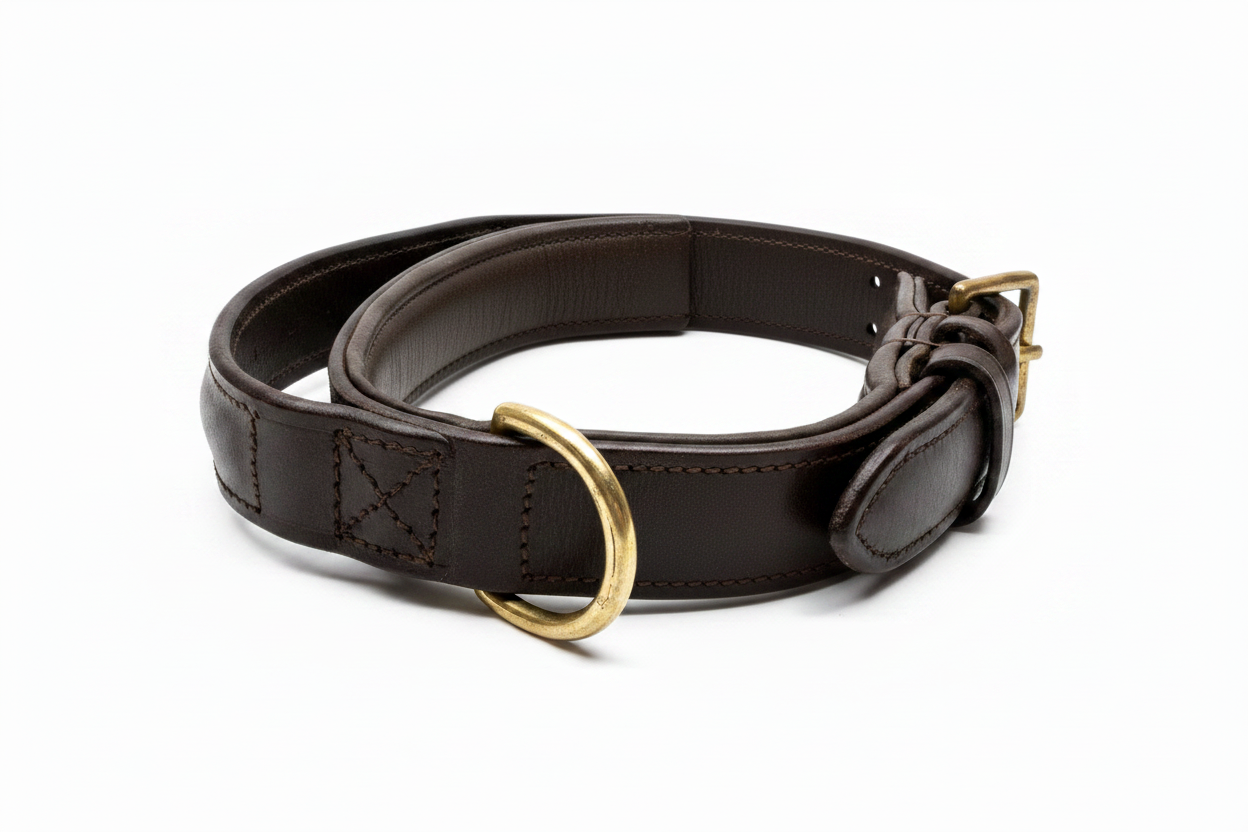 Leather Dog Collar With Handle